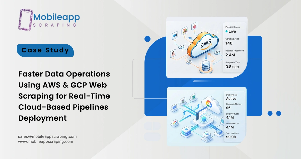 Faster Data Operations Using AWS & GCP Web Scraping for Real-Time Cloud-Based Pipelines Deployment